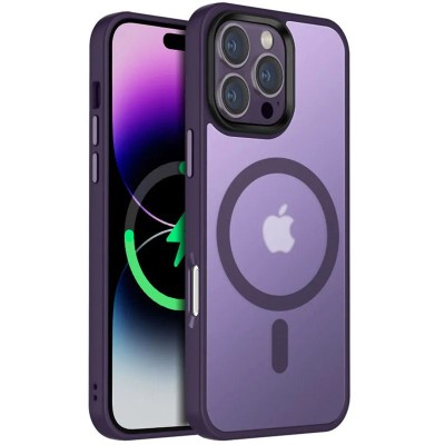 TPU+PC чохол Metal Buttons with MagSafe Colorful для Apple iPhone 16 Pro Max (6.9") Темно-фіолетовий TPU+PC чохол Metal Buttons with MagSafe Colorful для Apple iPhone 16 Pro Max (6.9") Темно-фіолетовий
