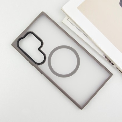 TPU+PC чохол Metal Buttons with MagSafe Colorful для Samsung Galaxy S24 Ultra Сірий / Grey TPU+PC чохол Metal Buttons with MagSafe Colorful для Samsung Galaxy S24 Ultra Сірий / Grey