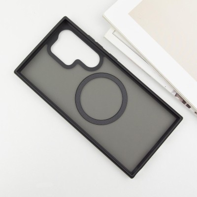 TPU+PC чохол Metal Buttons with MagSafe Colorful для Samsung Galaxy S24 Ultra Чорний / Black