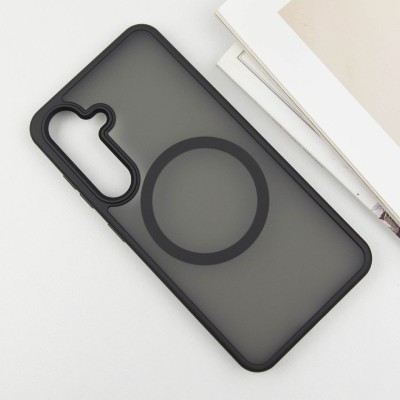 TPU+PC чохол Metal Buttons with MagSafe Colorful для Samsung Galaxy S24+ Чорний / Black TPU+PC чохол Metal Buttons with MagSafe Colorful для Samsung Galaxy S24+ Чорний / Black