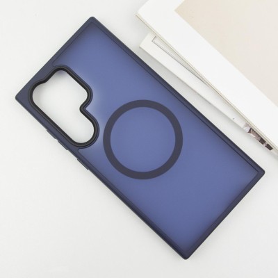 TPU+PC чохол Metal Buttons with MagSafe Colorful для Samsung Galaxy S25 Ultra Синій / Navy Blue TPU+PC чохол Metal Buttons with MagSafe Colorful для Samsung Galaxy S25 Ultra Синій / Navy Blue