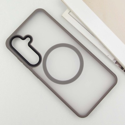 TPU+PC чохол Metal Buttons with MagSafe Colorful для Samsung Galaxy S25+ Сірий / Grey TPU+PC чохол Metal Buttons with MagSafe Colorful для Samsung Galaxy S25+ Сірий / Grey