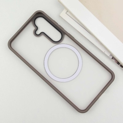 TPU+PC чохол Metal Buttons with MagSafe Colorful для Samsung Galaxy S25+ Сірий / Grey TPU+PC чохол Metal Buttons with MagSafe Colorful для Samsung Galaxy S25+ Сірий / Grey