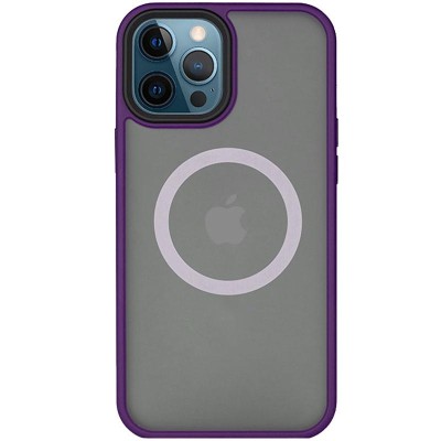 TPU+PC чохол Metal Buttons with MagSafe для Apple iPhone 13 Pro Max (6.7") Темно-фіолетовий TPU+PC чохол Metal Buttons with MagSafe для Apple iPhone 13 Pro Max (6.7") Темно-фіолетовий