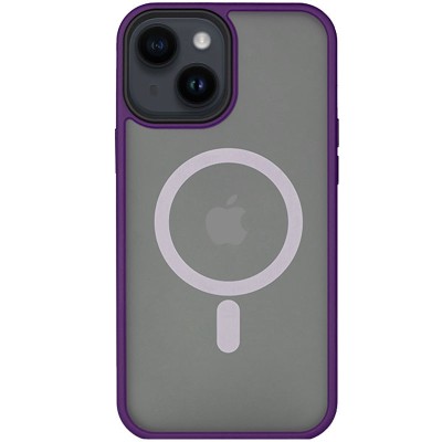 TPU+PC чохол Metal Buttons with MagSafe для Apple iPhone 14 Plus (6.7") Темно-фіолетовий TPU+PC чохол Metal Buttons with MagSafe для Apple iPhone 14 Plus (6.7") Темно-фіолетовий