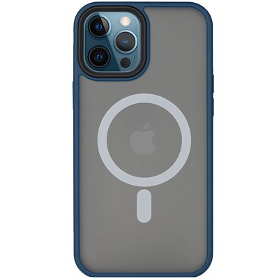 TPU+PC чохол Metal Buttons with MagSafe для Apple iPhone 14 Pro Max (6.7") Синій TPU+PC чохол Metal Buttons with MagSafe для Apple iPhone 14 Pro Max (6.7") Синій