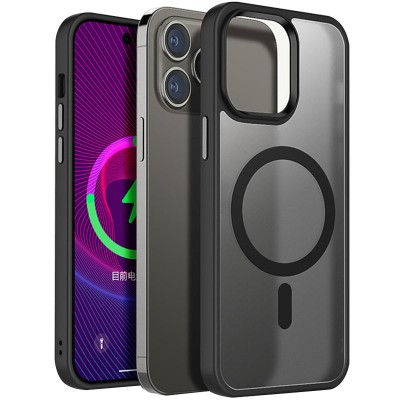 TPU+PC чохол Metal Buttons with MagSafe для Apple iPhone 14 Pro Max (6.7") Чорний TPU+PC чохол Metal Buttons with MagSafe для Apple iPhone 14 Pro Max (6.7") Чорний