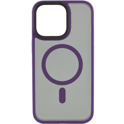 TPU+PC чохол Metal Buttons with MagSafe для Apple iPhone 15 Pro (6.1") Темно-Фіолетовий TPU+PC чохол Metal Buttons with MagSafe для Apple iPhone 15 Pro (6.1") Темно-Фіолетовий