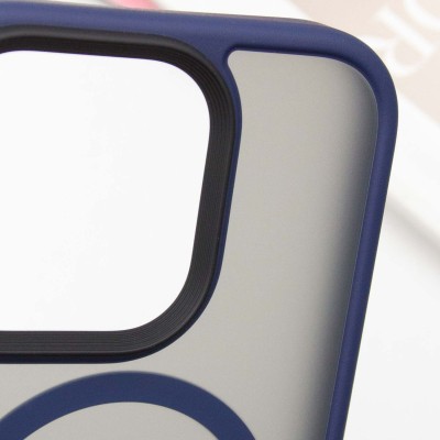 TPU+PC чохол Metal Buttons with MagSafe для Apple iPhone 16 Pro Max (6.9") Синій TPU+PC чохол Metal Buttons with MagSafe для Apple iPhone 16 Pro Max (6.9") Синій