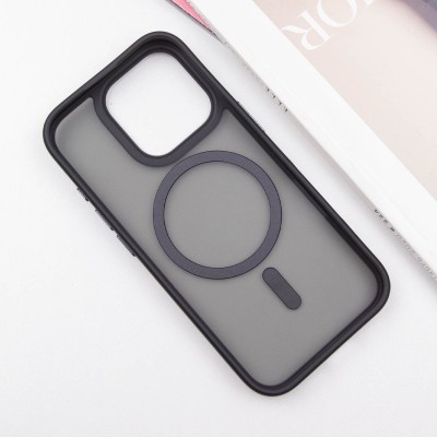 TPU+PC чохол Metal Buttons with MagSafe для Apple iPhone 16 Pro Max (6.9") Чорний