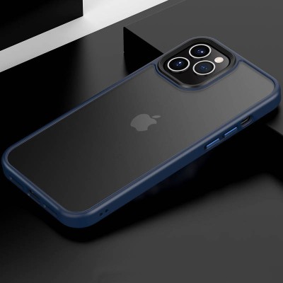 TPU+PC чохол Metal Buttons для Apple iPhone 12 Pro / 12 (6.1") Синій TPU+PC чохол Metal Buttons для Apple iPhone 12 Pro / 12 (6.1") Синій