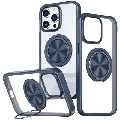TPU+PC чохол Metal Ring with MagSafe для Apple iPhone 15 Pro (6.1") Синій TPU+PC чохол Metal Ring with MagSafe для Apple iPhone 15 Pro (6.1") Синій