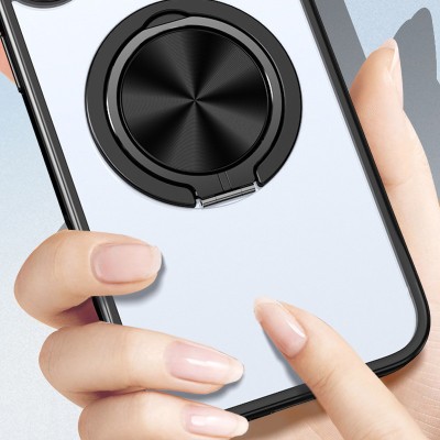 TPU+PC чохол Metal Ring with MagSafe для Apple iPhone 15 Pro (6.1") Чорний TPU+PC чохол Metal Ring with MagSafe для Apple iPhone 15 Pro (6.1") Чорний