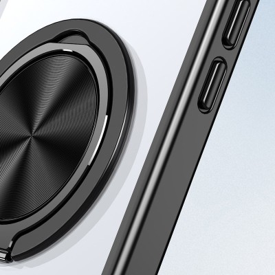 TPU+PC чохол Metal Ring with MagSafe для Apple iPhone 16 Pro (6.3") Чорний TPU+PC чохол Metal Ring with MagSafe для Apple iPhone 16 Pro (6.3") Чорний