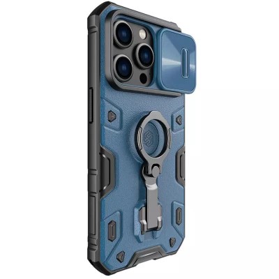 TPU+PC чохол Nillkin CamShield Armor Pro no logo (шторка на камеру) для Apple iPhone 14 Pro (6.1") Синій TPU+PC чохол Nillkin CamShield Armor Pro no logo (шторка на камеру) для Apple iPhone 14 Pro (6.1") Синій
