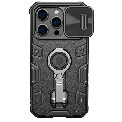 TPU+PC чохол Nillkin CamShield Armor Pro no logo (шторка на камеру) для Apple iPhone 14 Pro (6.1") Чорний TPU+PC чохол Nillkin CamShield Armor Pro no logo (шторка на камеру) для Apple iPhone 14 Pro (6.1") Чорний