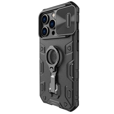 TPU+PC чохол Nillkin CamShield Armor Pro no logo (шторка на камеру) для Apple iPhone 14 Pro (6.1") Чорний TPU+PC чохол Nillkin CamShield Armor Pro no logo (шторка на камеру) для Apple iPhone 14 Pro (6.1") Чорний