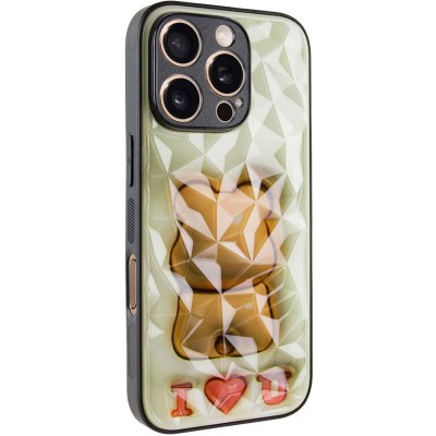 TPU+PC чохол Prisma Fluffie для Apple iPhone 16 Pro (6.3") Bear