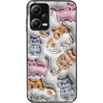 TPU+PC чохол Prisma Fluffie для Xiaomi Poco X5 5G / Note 12 5G Kittens