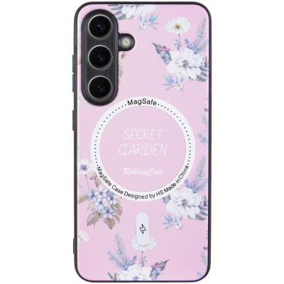TPU+PC чохол Secret Garden with MagFit для Samsung Galaxy S24 Pink