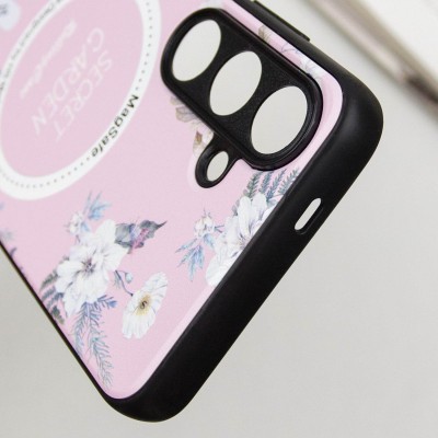 TPU+PC чохол Secret Garden with MagFit для Samsung Galaxy S24 Pink
