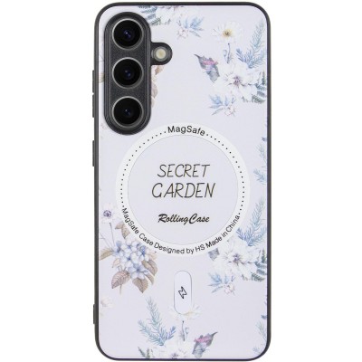 TPU+PC чохол Secret Garden with MagFit для Samsung Galaxy S24 White TPU+PC чохол Secret Garden with MagFit для Samsung Galaxy S24 White