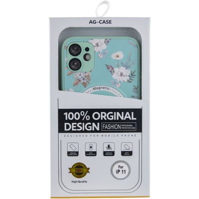 TPU+PC чохол Secret Garden with MagSafe для Apple iPhone 12 (6.1") Mint TPU+PC чохол Secret Garden with MagSafe для Apple iPhone 12 (6.1") Mint