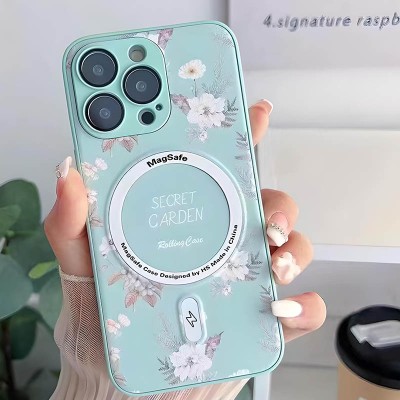 TPU+PC чохол Secret Garden with MagSafe для Apple iPhone 12 Pro Max (6.7") Mint TPU+PC чохол Secret Garden with MagSafe для Apple iPhone 12 Pro Max (6.7") Mint