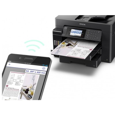 БФП ink color A3 Epson EcoTank L15160 32_32 ppm Fax DADF Duplex USB Ethernet Wi-Fi 4 inks Pigment (C11CH71404) БФП ink color A3 Epson EcoTank L15160 32_32 ppm Fax DADF Duplex USB Ethernet Wi-Fi 4 inks Pigment (C11CH71404)