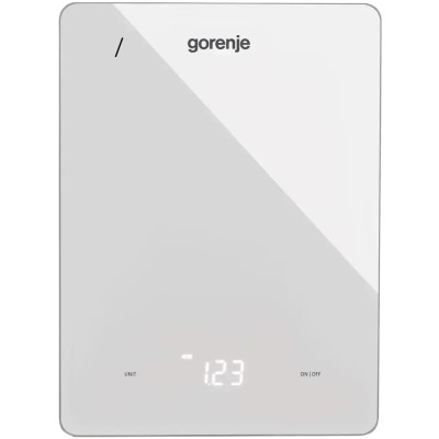 Ваги Gorenje кухонні, 10кг, AAAx3 в комплекті, дисплей, скло, білий (KT10LBW) Ваги Gorenje кухонні, 10кг, AAAx3 в комплекті, дисплей, скло, білий (KT10LBW)