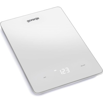 Ваги Gorenje кухонні, 10кг, AAAx3 в комплекті, дисплей, скло, білий (KT10LBW) Ваги Gorenje кухонні, 10кг, AAAx3 в комплекті, дисплей, скло, білий (KT10LBW)