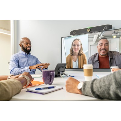 Відеотермінал Poly Studio X52 з контролером TC10, 4K, Poly Video OS, сертифікати Microsoft Teams, Zoom Rooms, білий (8D8L1AA) Відеотермінал Poly Studio X52 з контролером TC10, 4K, Poly Video OS, сертифікати Microsoft Teams, Zoom Rooms, білий (8D8L1AA)