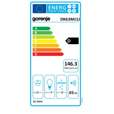 Витяжка Gorenje купольна, 60см, 621м3ч, бежевий (DK63MCLI)