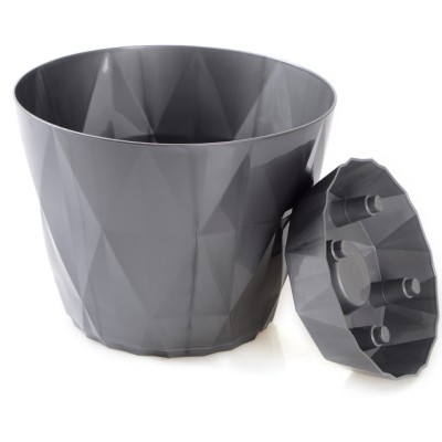 Горщик для квітів VIOLET HOUSE 0199 PRIZMA GREY із внут.зливом води 3 л. (0199 PRIZMA GREY д/квітів із внут.зливом води 3 л) Горщик для квітів VIOLET HOUSE 0199 PRIZMA GREY із внут.зливом води 3 л. (0199 PRIZMA GREY д/квітів із внут.зливом води 3 л)