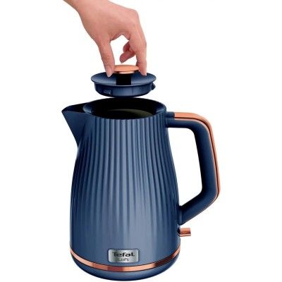 Електрочайник Tefal Loft 1.7л, Strix, пластик, синій (KO251430)