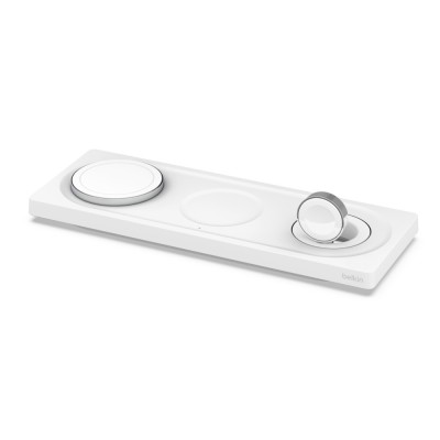 Зарядний пристрій бездротовий Belkin 3в1 MagSafe PRO iPhone/Watch/AirPods, білий (WIZ016VFWH) Зарядний пристрій бездротовий Belkin 3в1 MagSafe PRO iPhone/Watch/AirPods, білий (WIZ016VFWH)