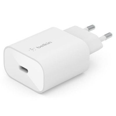 Зарядний пристрій мережевий Belkin 25Вт USB-С PD PPS, білий (WCA004VFWH) Зарядний пристрій мережевий Belkin 25Вт USB-С PD PPS, білий (WCA004VFWH)