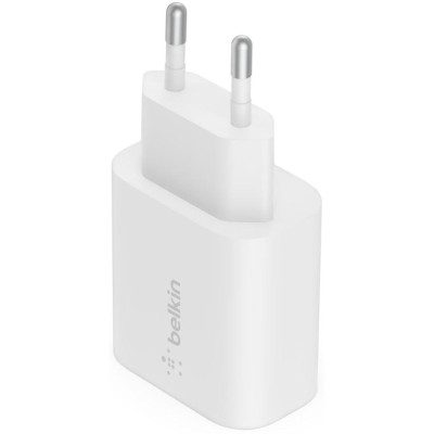 Зарядний пристрій мережевий Belkin 25Вт USB-С PD PPS, білий (WCA004VFWH) Зарядний пристрій мережевий Belkin 25Вт USB-С PD PPS, білий (WCA004VFWH)