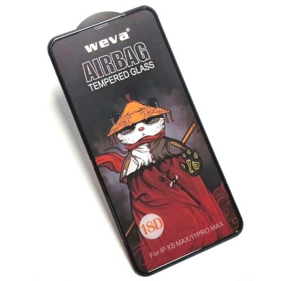 Захисне 2.5D скло Weva AirBag (тех.пак) для Apple iPhone 11 Pro Max / XS Max (6.5") Чорний Захисне 2.5D скло Weva AirBag (тех.пак) для Apple iPhone 11 Pro Max / XS Max (6.5") Чорний