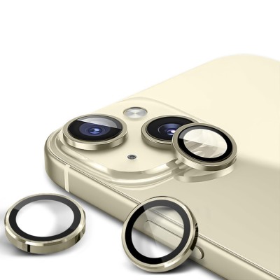Захисне скло Metal Classic на камеру (у упак.) для Apple iPhone 14 (6.1") / 14 Plus (6.7") Золотий / Gold
