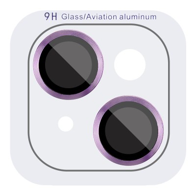 Захисне скло Metal Classic на камеру (у упак.) для Apple iPhone 14 (6.1") / 14 Plus (6.7") Фіолетовий / Purple