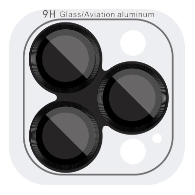 Захисне скло Metal Classic на камеру (у упак.) для Apple iPhone 14 Pro (6.1") / 14 Pro Max (6.7") Чорний / Midnight