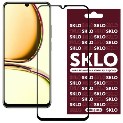 Захисне скло SKLO 3D для Realme C53 / C51 / C61 4G / C63 4G / Note 50 / 60 Чорний