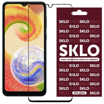 Захисне скло SKLO 3D для Samsung Galaxy A04 / A04s / A04e Чорний Захисне скло SKLO 3D для Samsung Galaxy A04 / A04s / A04e Чорний