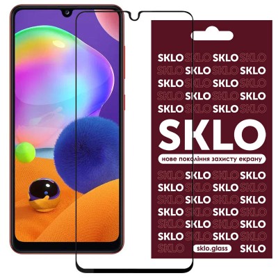 Захисне скло SKLO 3D для Samsung Galaxy A31 Чорний Захисне скло SKLO 3D для Samsung Galaxy A31 Чорний