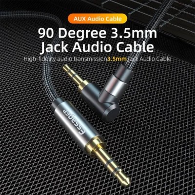 Кабель ESSAGER AUX Cable 3.5mm Jack Audio Cable For Speaker Wire Headphone Car 3.5 Mm Jack Hifi Aux Adapter 1.5M (EYP35-WTA01)