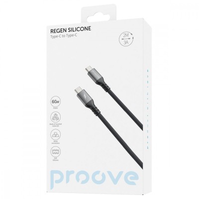 Кабель Proove ReGen Silicone Type-C to Type-C 60W (2m) (CCRS60002222) white