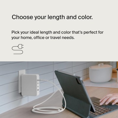 Кабель USB-C > USB-C заряджання/синхронізації Belkin 2м, 240Вт, Type-C, плетений, білий (CAB015BT2MWH) Кабель USB-C > USB-C заряджання/синхронізації Belkin 2м, 240Вт, Type-C, плетений, білий (CAB015BT2MWH)
