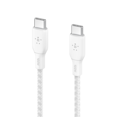 Кабель USB-C > USB-C заряджання/синхронізації Belkin 3м, 100Вт, Type-C, плетений, білий (CAB014BT3MWH) Кабель USB-C > USB-C заряджання/синхронізації Belkin 3м, 100Вт, Type-C, плетений, білий (CAB014BT3MWH)