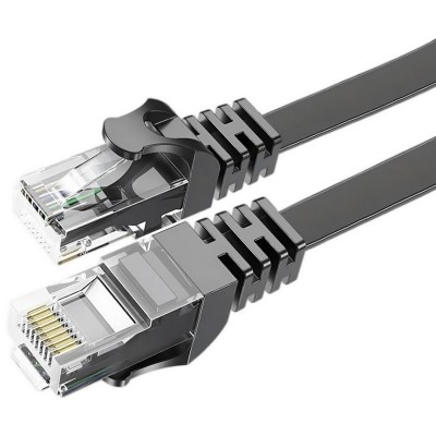 Кабель ESSAGER TopSpeed Cable Ethernet Cat6 RJ45 Splitter Network Flat Cable 10m (EXCWXB-JSF01) Black Кабель ESSAGER TopSpeed Cable Ethernet Cat6 RJ45 Splitter Network Flat Cable 10m (EXCWXB-JSF01) Black